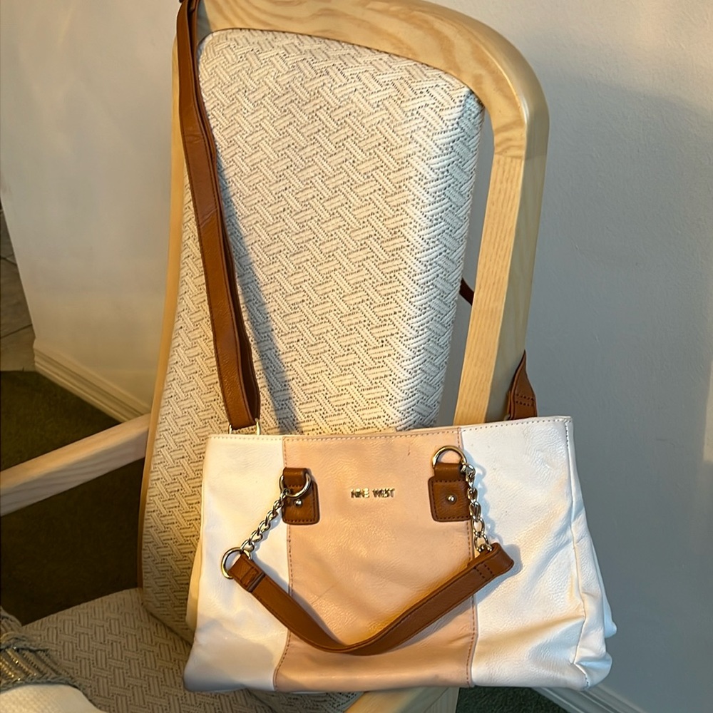 Nine West Color Block Bag – Dusty Pink & Cream